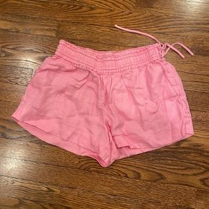J. Crew pink linen shorts, size small